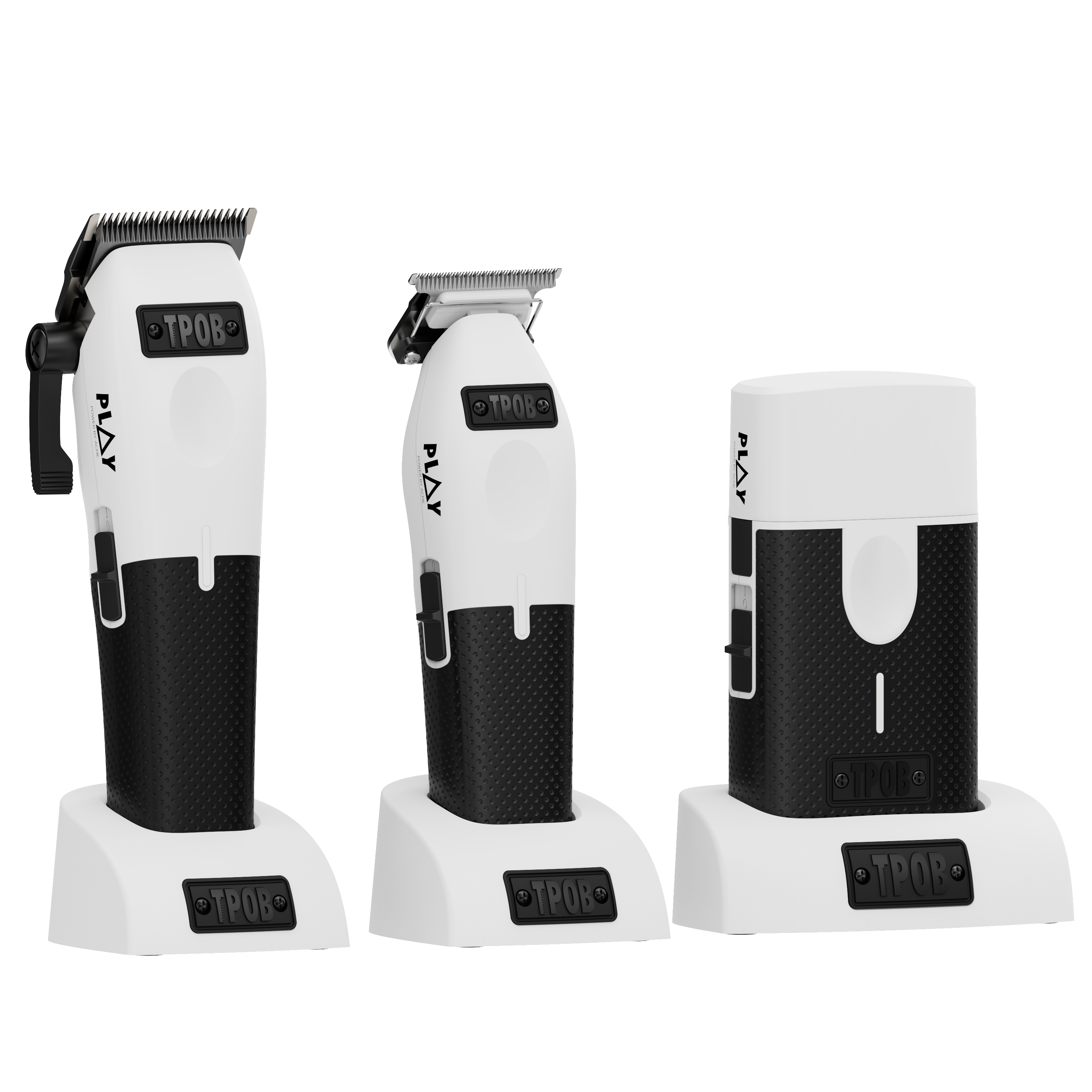 Play Clipper + Trimmer + Shaver Bundle (White and Black Edition)