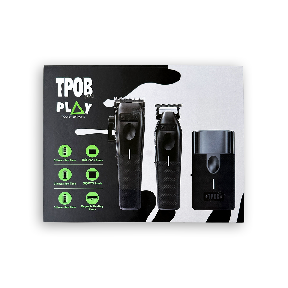 PLAY Clipper + Trimmer + Shaver Bundle (Blackout Edition)