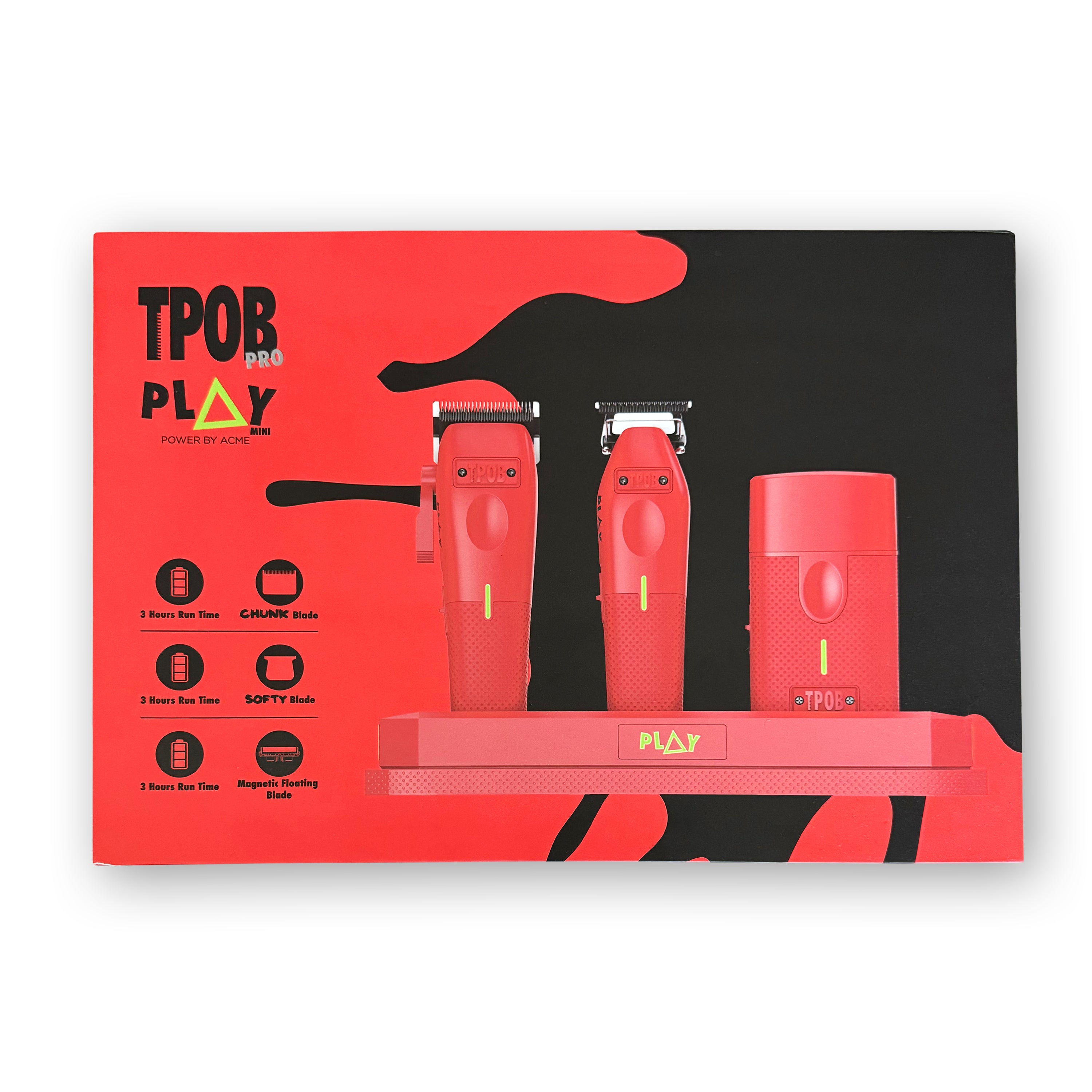 PLAY MINI RED 3 BUNDLE with stand (Wholesale Case of 6)