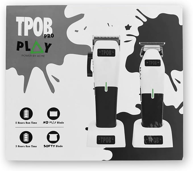 Play Clipper + Trimmer Bundle (White and Black Edition)
