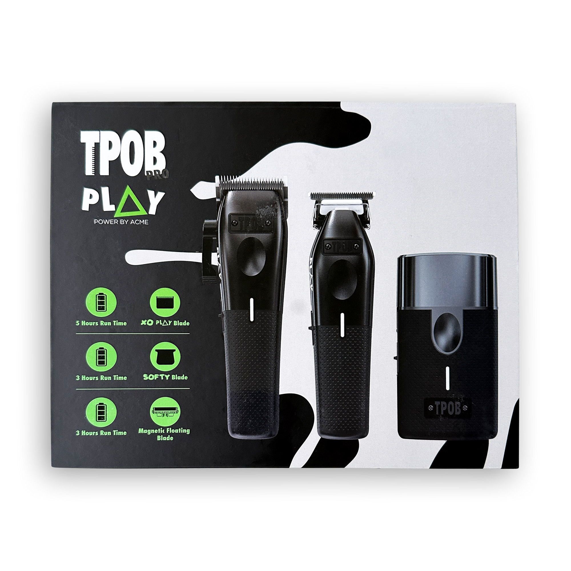 PLAY Clipper + Trimmer + Shaver Bundle (Blackout Edition)