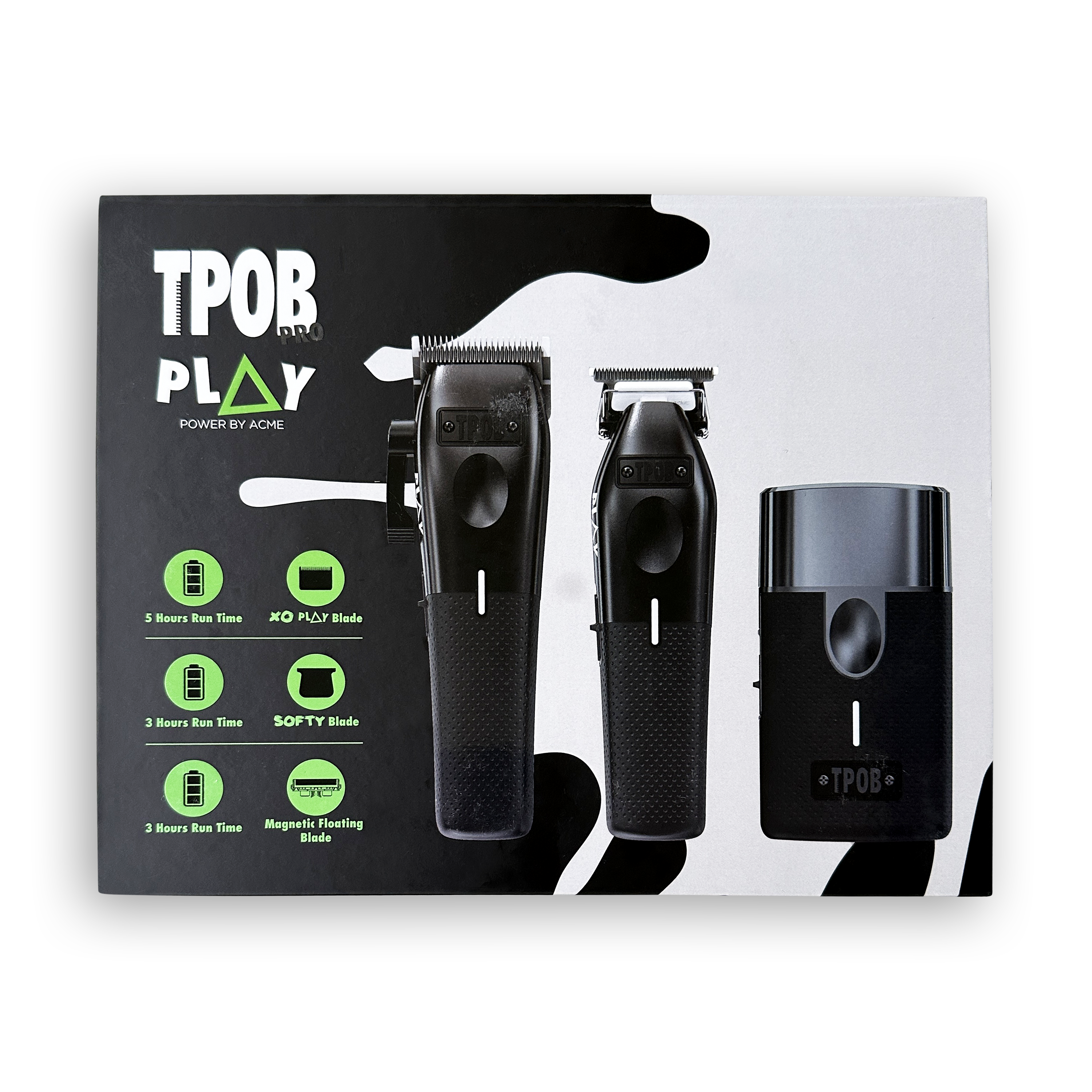 Play Clipper + Trimmer + Shaver Bundle (Blackout Edition)